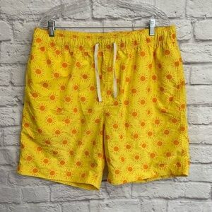 HANNA ANDERSSON ADULT MEN'S SUNSHINE DAY SUNNY YELLOW SWIM SHORTS XL